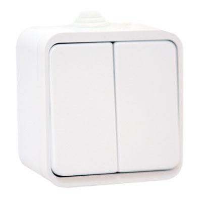 UNIVersal "Клио" Выкл. 2 кл. IP44 бел.   К2223