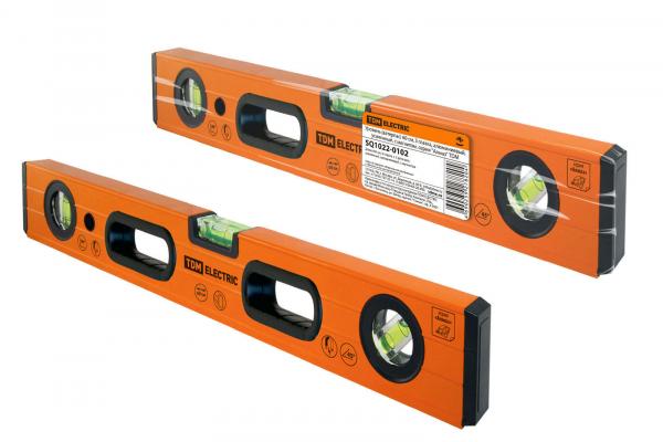 Уровень алюм.  60см 3 глазка, (ватерпас), усиленный, с магнитом, серия "Алмаз" TDM